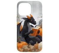 Dragon Reading Books with Fall Pumpkin Fantasy Theme Coque pour iPhone 14 Pro Max