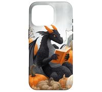 Dragon Reading Books with Fall Pumpkin Fantasy Theme Coque pour iPhone 16 Pro
