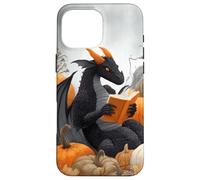Dragon Reading Books with Fall Pumpkin Fantasy Theme Coque pour iPhone 16 Pro Max