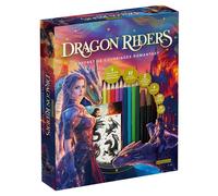 Collectif – Dragon Riders – Coffret de coloriage Romantasy (avec accessoires) – Fleurus