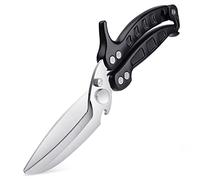 DRAGON RIOT Ciseaux de Cuisine Professionnels en Acier Inoxydable Noir, Ciseaux à Volaille Pointus Très Résistant, pour Poulet, Légumes, Poisson, Turquie