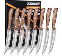 DRAGON RIOT Set De Couteau A Steak 8 Pièces, Couteaux À Steak Avec Manche En Bois, Set De Couteaux De Table Avec Coffret Cadeau