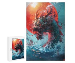 Dragon Rising from Water Puzzle 1000 Pièces Educa Jouet en Bois Cadeau Unique Décoration Intérieure Jeu Éducatif Challenge Toy Adultes Et Enfants À Partir De 14 Ans 1000 PCS