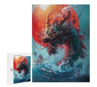 Dragon Rising from Water Puzzle 500 Pièces Educa Jouet en Bois Cadeau Unique Décoration Intérieure Jeu Éducatif Challenge Toy Adultes Et Enfants À Partir De 14 Ans 500 PCS