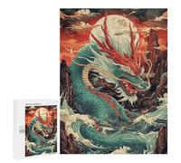 Dragon Rising Mythical Majesty Puzzle 1000 Pièces Educa Jouet en Bois Cadeau Unique Décoration Intérieure Jeu Éducatif Challenge Toy Adultes Et Enfants À Partir De 14 Ans 500 PCS