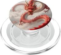 Dragon Rouge bête céleste dans Le Ciel et Nuages sacrés PopSockets PopGrip pour MagSafe