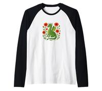 Dragon Rouge majestueux avec Fleur de Coquelicot Fantaisie Manche Raglan