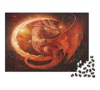 Dragon Rouge | pour Adultes |Énergie Vitale| 1000pcs (75x50cm) Puzzles Jeux ÉduChatifs Puzzles De Décoration Intérieure