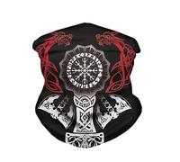Dragon Rouge Viking Homme Femme Bandeau Magique Multi-Usage Bandana Élastique Couvre-Chef Headwrap pour Yoga Course À Pied Randonnée