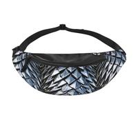 Dragon Scale Armor Sac banane pour voyage course mains libres | Polyester résistant. Sangle réglable. Poche pour téléphone. Idéal pour les voyages.