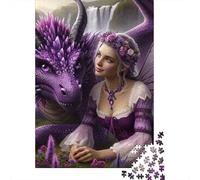 Dragon Set De 1000 Pièces Papier Recyclé Reine des Dragons Pourpre Puzzle Adulte Amateurs De Puzzle Adultes Facile À Ranger Loisirs À La Maison 70x50cm/1000pcs