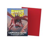 Dragon Shield - 100 Protège-cartes Standard - Dual Mat "Crimson & Silver"