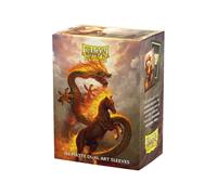 Dragon Shield Fire Horse 2026 Manches Dual Art Mat 100 pièces Noir opaque