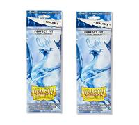 Dragon Shield Lot de 100 pochettes refermables Transparent Taille standard, Menthe matte., 2 Packs
