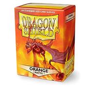 Dragon Shield Lot individuel de pochettes pour cartes Orange mat Taille standard 100 ct