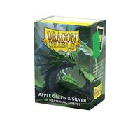 Dragon Shield Manches Mat Dual Standard Vert Pomme/Argent 100pc 63x88mm