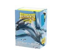 Dragon Shield Manchons Doubles Mat Noir Et Argent 63x88mm Lot De 100