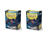 Dragon Shield Matte, Schwarz/Black 200 Titulaire de la Carte, Manches (2 Packs, 2x100) pour TCGs Pokemon MTG Magic