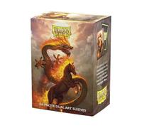 Dragon Shield Fire Horse 2026 Manches Dual Art Mat 100 pièces Noir opaque