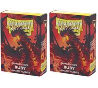 Dragon Shield Small Sleeves - Japanese Matte Ruby 'Geledar' (60 Sleeves) (Lot de 2)