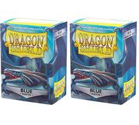 Dragon Shield Standard manches - Bleu mat - version anglaise (Lot de 2)