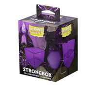 Dragon Shield Strongbox Deck Box Boîte de rangement TCG en acrylique avec fermeture sous vide, empilable, peut contenir plus de 100 cartes à double manches, 83,5 x 106 x 75,5 mm, violet transparent