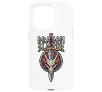 Dragon Slayer Fantasy RPG Épée Dragon Crâne Médiéval Gamer Coque pour iPhone 15 Pro