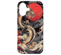 Dragon Soul Japonais en rétro esthétique Vaporwave Harajuku Coque pour iPhone 17