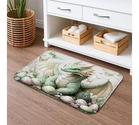 Dragon Spring Tapis de bain à séchage rapide, motif créature fantastique, absorbant, antidérapant, lavable en flanelle pour salle de bains et toilettes, 40,6 x 61 cm