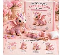 Dragon Sprite Kit de couture pour patchwork à faire soi-même, ensemble de patchwork en peluche avec tissu prédécoupé et accessoires, kit de patchworks à faire soi-même pour adultes et débutants