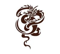 dragon sur Stickers muraux 36x56cm Décoration de carrosserie Café