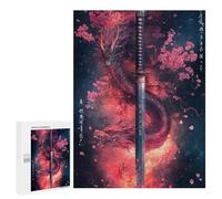 Dragon Sword with Cherry Blossoms Puzzle 1000 Pièces Educa Jouet en Bois Cadeau Unique Décoration Intérieure Jeu Éducatif Challenge Toy Adultes Et Enfants À Partir De 14 Ans 500 PCS