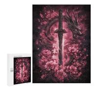 Dragon Sword with Flowers -4 Puzzle 1000 Pièces Educa Jouet en Bois Cadeau Unique Décoration Intérieure Jeu Éducatif Challenge Toy Adultes Et Enfants À Partir De 14 Ans 500 PCS