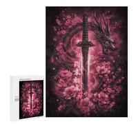 Dragon Sword with Flowers Art Print-3 Puzzle 1000 Pièces Educa Jouet en Bois Cadeau Unique Décoration Intérieure Jeu Éducatif Challenge Toy Adultes Et Enfants À Partir De 14 Ans 500 PCS