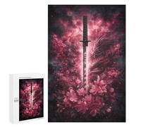 Dragon Sword with Pink Flowers -1 Puzzle 1000 Pièces Educa Jouet en Bois Cadeau Unique Décoration Intérieure Jeu Éducatif Challenge Toy Adultes Et Enfants À Partir De 14 Ans 1000 PCS