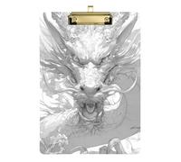 Dragon Tableau à clip en acrylique format A4 pour étudiants en soins infirmiers et étudiants Trade Quest Doré 30,5 x 22,9 cm Tablas para escribir