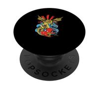 Dragon Tattoo Art - Aesthétique urbaine audacieuse PopSockets PopGrip Adhésif