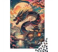 Dragon Temple Lanterne Puzzle, 1000 Pièces Jeu D'intérieur Adulte | 38x26cm Carton, Passe-temps Intellectuel, Cadeau Réunion, Interaction Familiale, Finition Surface Lisse