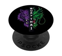 Dragon Tigre Muay Thai PopSockets PopGrip Adhésif