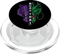 Dragon Tigre Muay Thai PopSockets PopGrip pour MagSafe