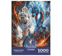 Dragon Tigre Puzzle 1000 Pièces Educa Jouet en Bois Divertissement Créatif De l'art De La Décoration Jeu Éduchatif Challenge Toy Adultes Et Enfants À Partir De 14 Ans 38x26cm/1000pcs