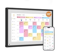 Dragon Touch Calendrier numérique de 25,1 cm - Écran tactile interactif Full HD 1080p, planificateur familial intelligent, affichage du foyer, calendrier numérique à montage mural et de bureau pour