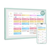 Dragon Touch 15,6" Calendrier Numérique - 1920*1080 Calendrier Mural Électronique, Planificateur Familial avec 32 Go de Stockage, Écran Tactile, Calendrier de Bureau Intelligent, Cadre Photo Numérique