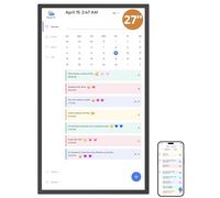 Dragon Touch 27" Calendrier Numérique, Calendrier Électronique 1920x1080, Planificateur Familial avec Mémoire de 32Go et Support Mural Pivotant, Calendrier de Bureau Intelligent à Écran Tactile, Noir