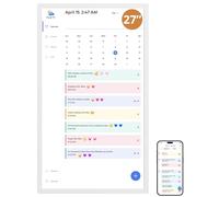 Dragon Touch Calendrier numérique 2025 de 68,6 cm, planificateur mural familial, écran tactile interactif Full HD 1080p, tableau des tâches intelligentes et organisation de la maison, cadeau pour les