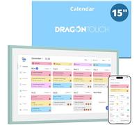 Dragon Touch - Cadre photo numérique 15,6 pouces, calendrier numérique, vert