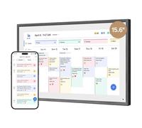 Dragon Touch Calendrier numérique de 15,6 po - Écran tactile interactif Full HD 1080p - Planificateur familial intelligent, affichage du foyer, calendrier numérique à montage mural et de bureau pour