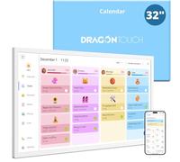 Dragon Touch Calendrier numérique de 32" - 1920 x 1080 FHD - Écran tactile avec mémoire de 32 Go - Planificateur familial intelligent - Calendrier de bureau pour le bureau - Planification sans couture