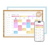 Dragon Touch Calendrier numérique de 10,1 pouces, corvée murale et de bureau avec double cadre encliquetable interchangeable, planificateur familial intelligent, cadre photo numérique pour maman