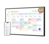 Dragon Touch Calendrier Numérique de 21,5" - Calendrier Mural Électronique 1920x1080 FHD, Calendrier de Bureau Écran Tactile avec Mémoire de 32 Go, Planificateur Familial Intelligent, TM21 Noir